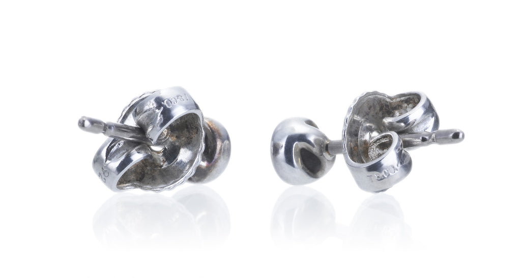 Diamond & Silver Stud Earrings