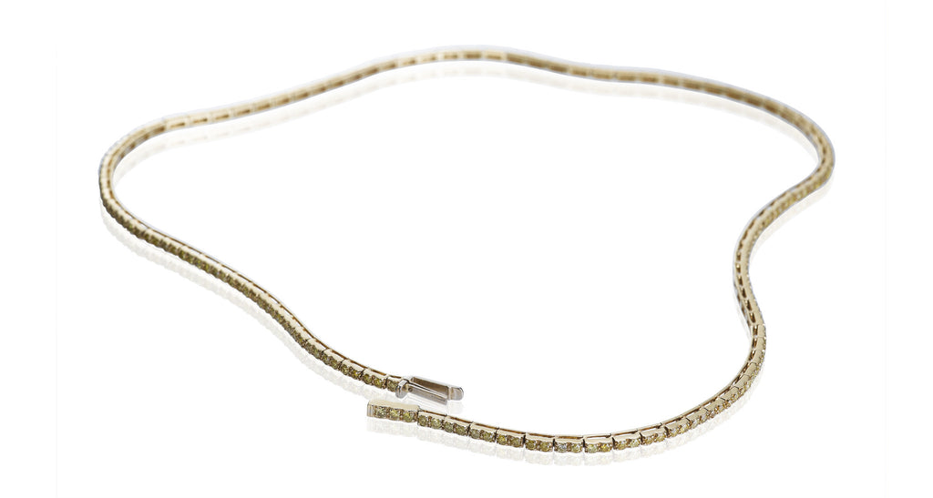 Yellow Diamond Shoelace Necklace