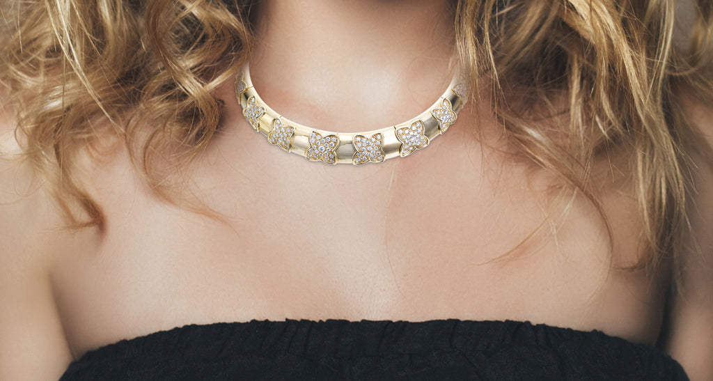 Diamond & Gold Collar Necklace