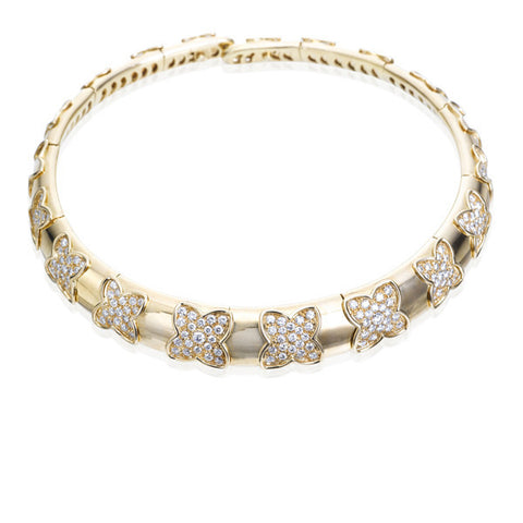Diamond & Gold Collar Necklace