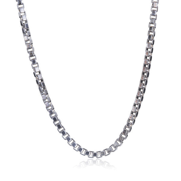 Silver Box Chain Necklace – Gleem & Co
