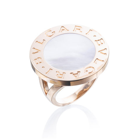 White Mother of Pearl Rose Gold Ring