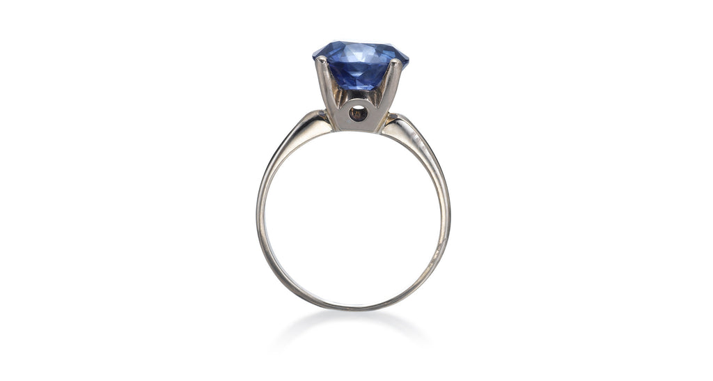 Round Sapphire Solitaire Ring