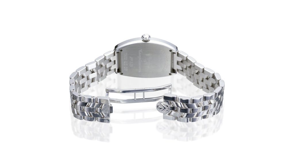 'Curvex' Stainless Steel Diamond Bezel Watch
