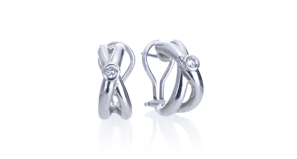 Paloma Picasso Diamond & White Gold Earrings