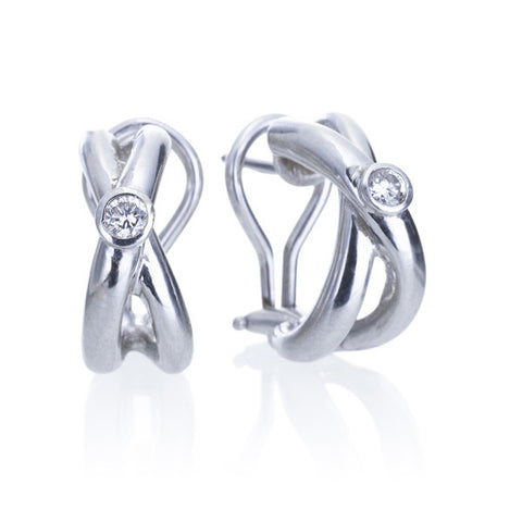 Paloma Picasso Diamond & White Gold Earrings