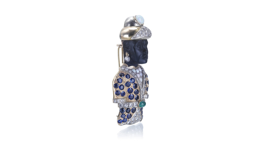 Jewel Encrusted Blackamoor Pin