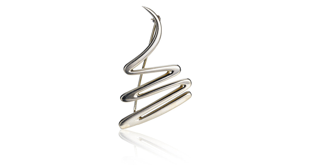 Paloma Picasso Gold Zig Zag Scribble Pin
