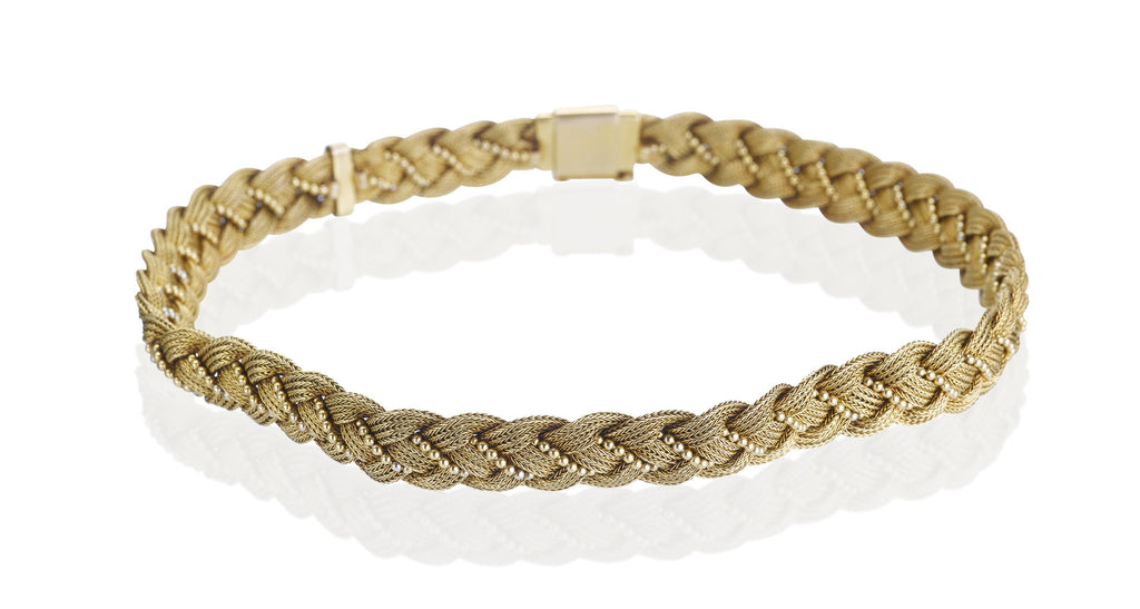 14k gold braided necklace 2025