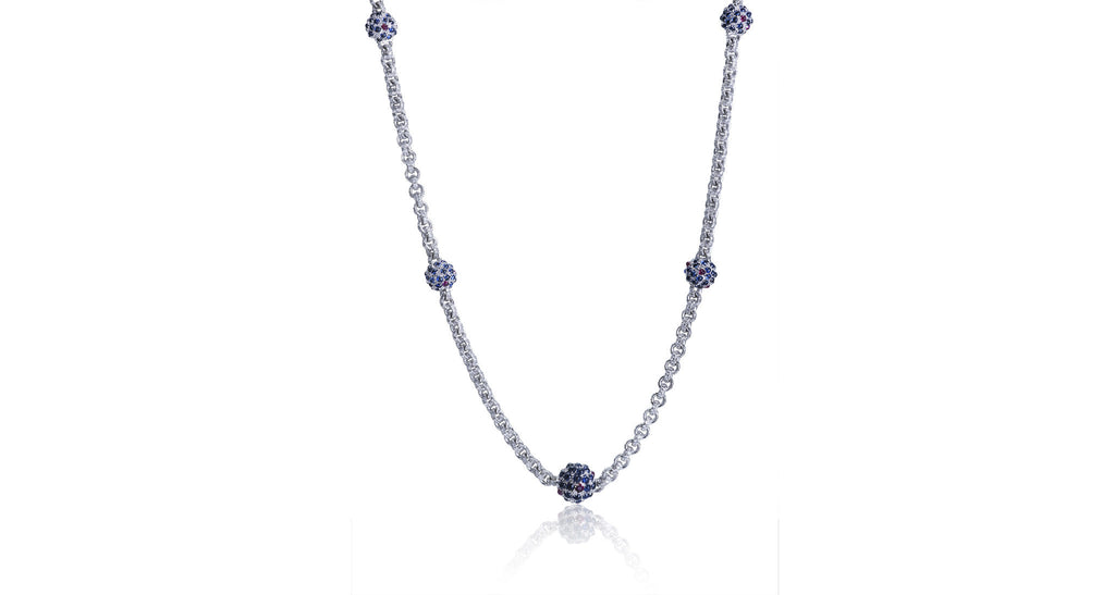 Diamond, Sapphire & Ruby Necklace