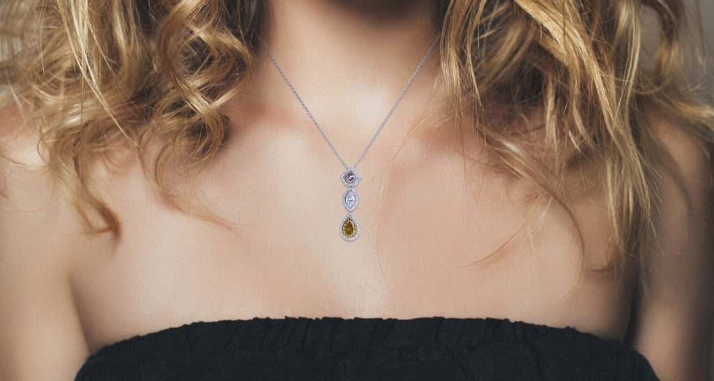 Fancy-Colored Diamond Pendant Necklace