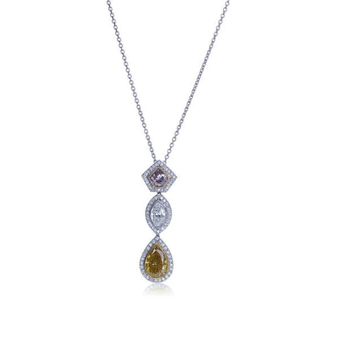 Fancy-Colored Diamond Pendant Necklace
