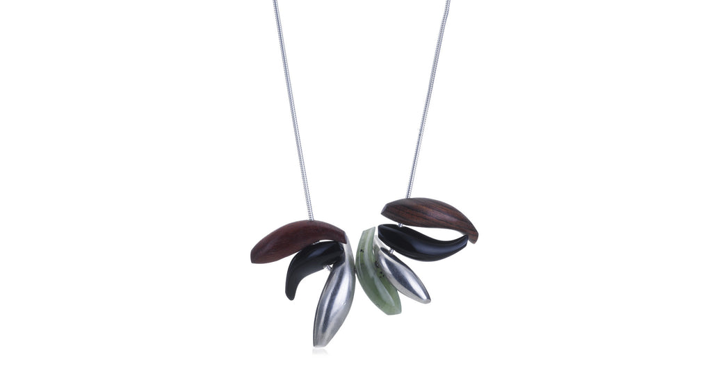 Multi-Pendant Silver Necklace