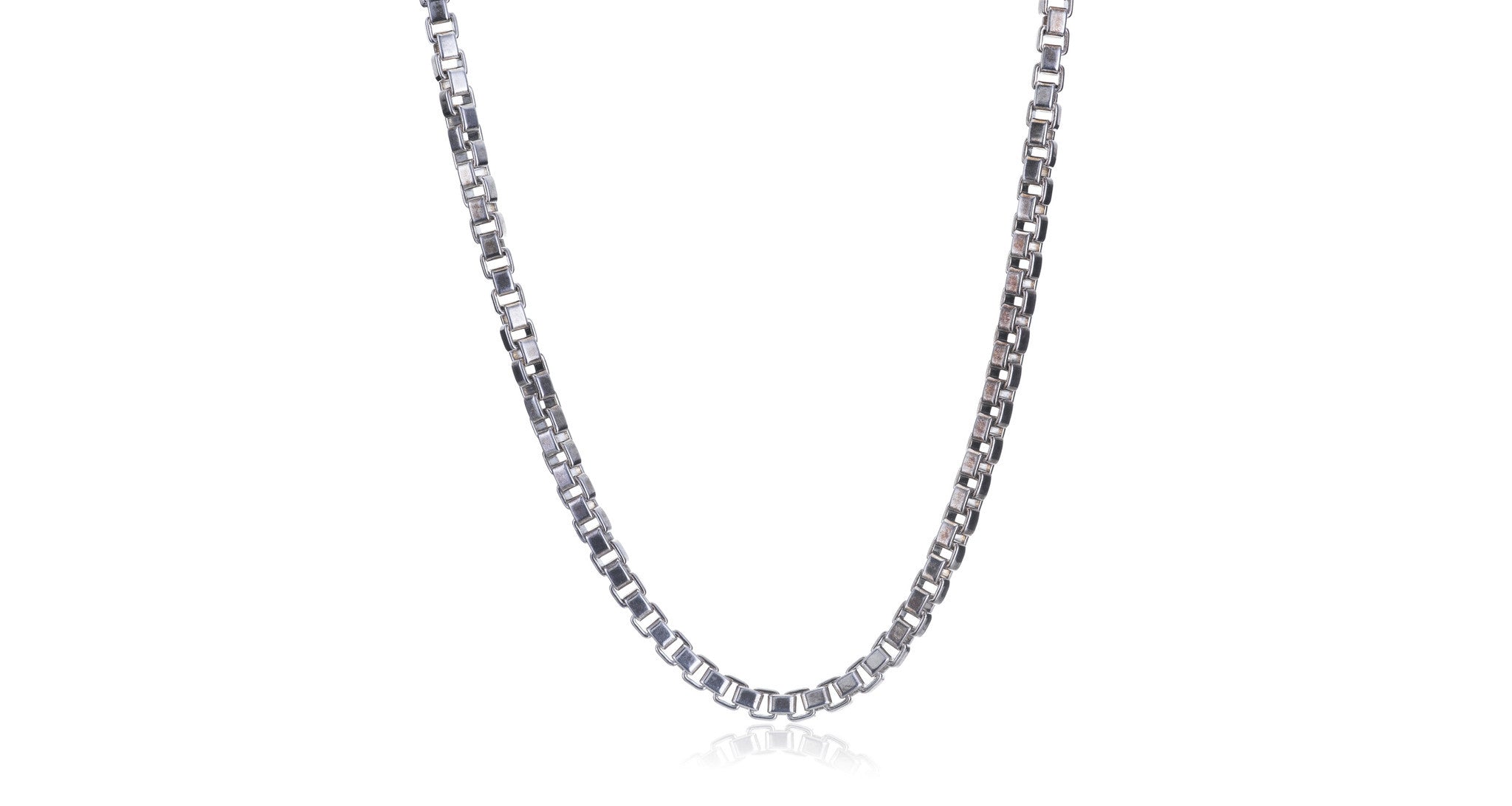 Herkimer Diamond on. Rhodium Plated Sterling Silver Box Chain – Lumina