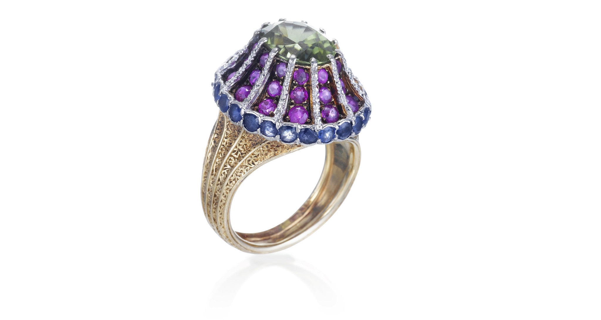 Ruby 2025 peridot ring