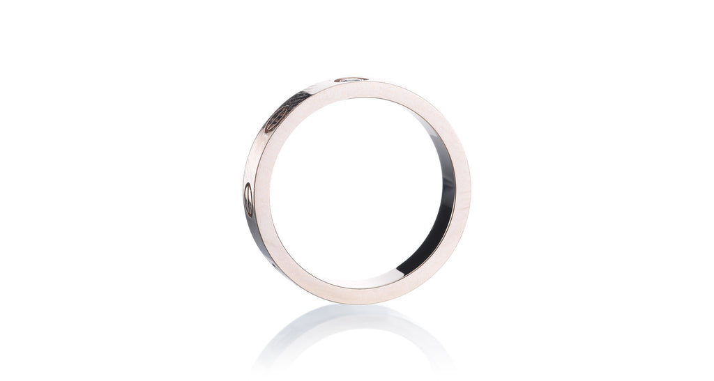 Rose Gold & Diamond LOVE Ring