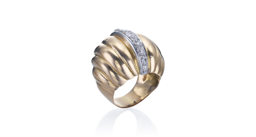 Retro Gold & Diamond Ring