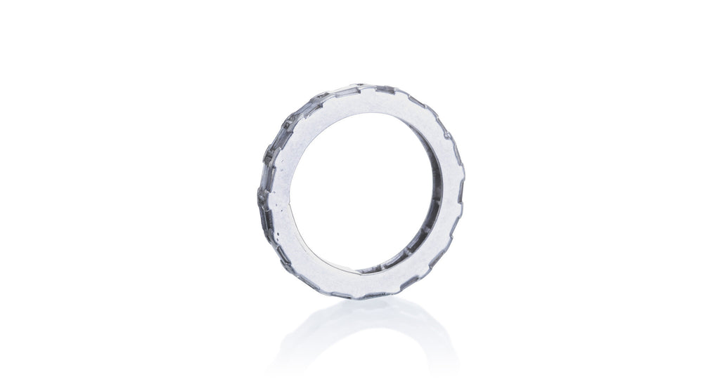 Platinum & Baguette Cut Diamond Band