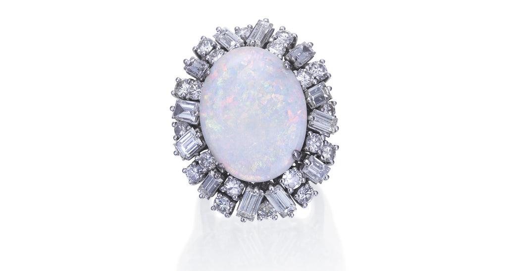 Opal & Diamond Ring