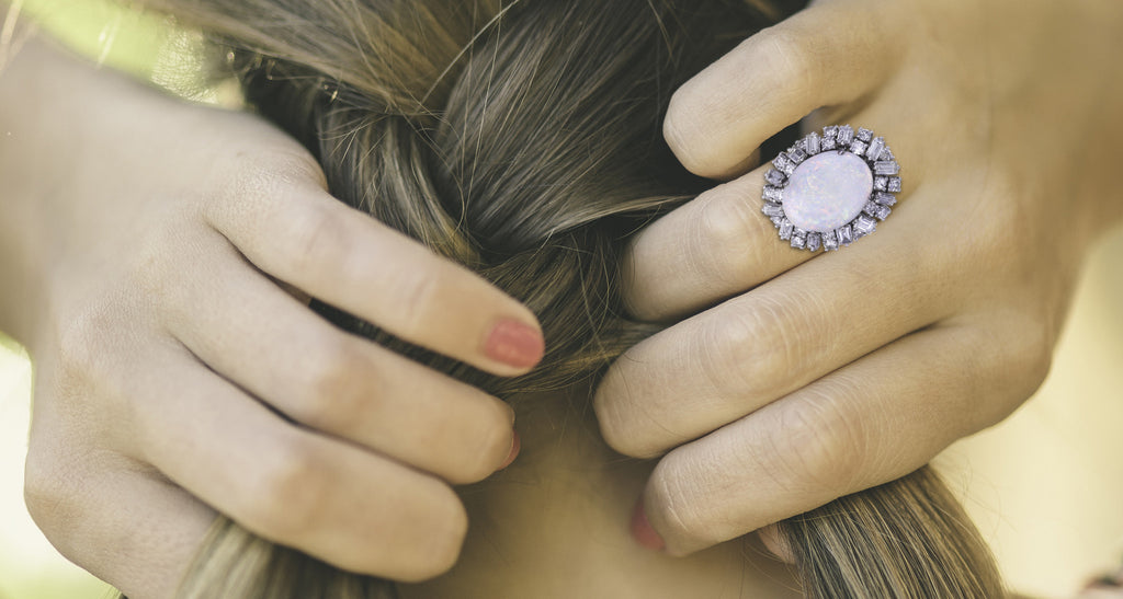Opal & Diamond Ring