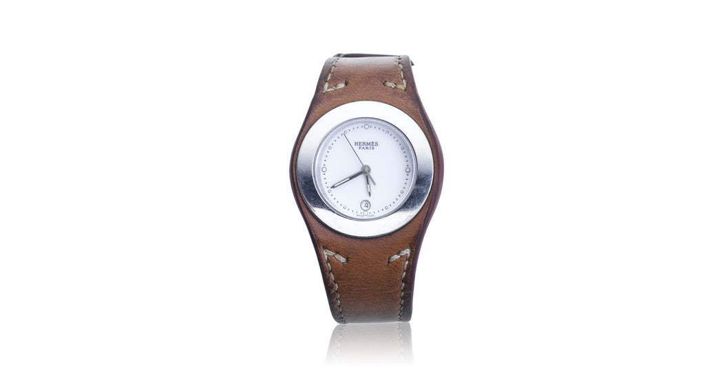 Harnais Stainless Steel Leaather Strap Watch