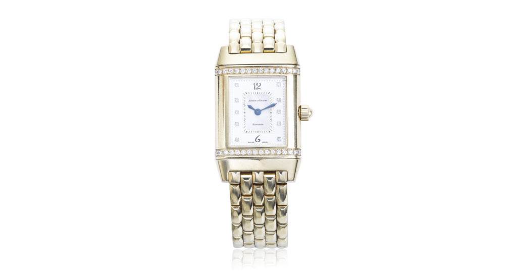 Diamond ‘Reverso’ Gold Watch