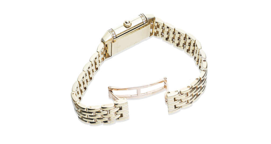 Diamond ‘Reverso’ Gold Watch
