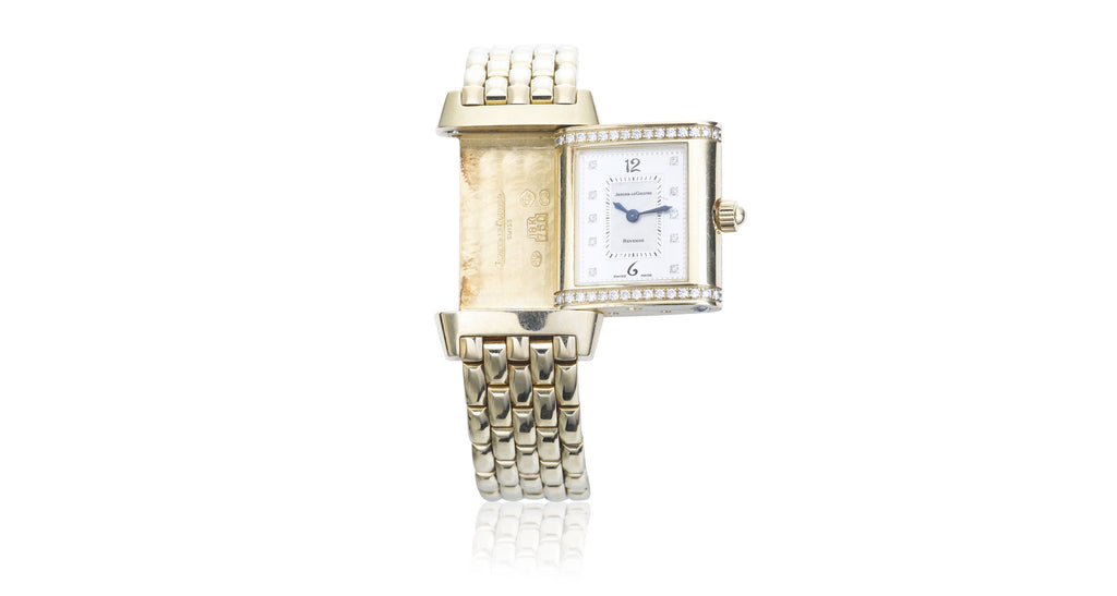 Diamond ‘Reverso’ Gold Watch