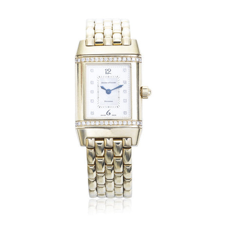 Diamond ‘Reverso’ Gold Watch