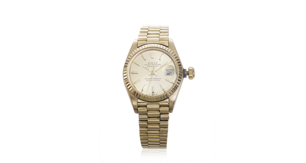 Men's 'Oyster Perpetual' Date-Just Gold Watch